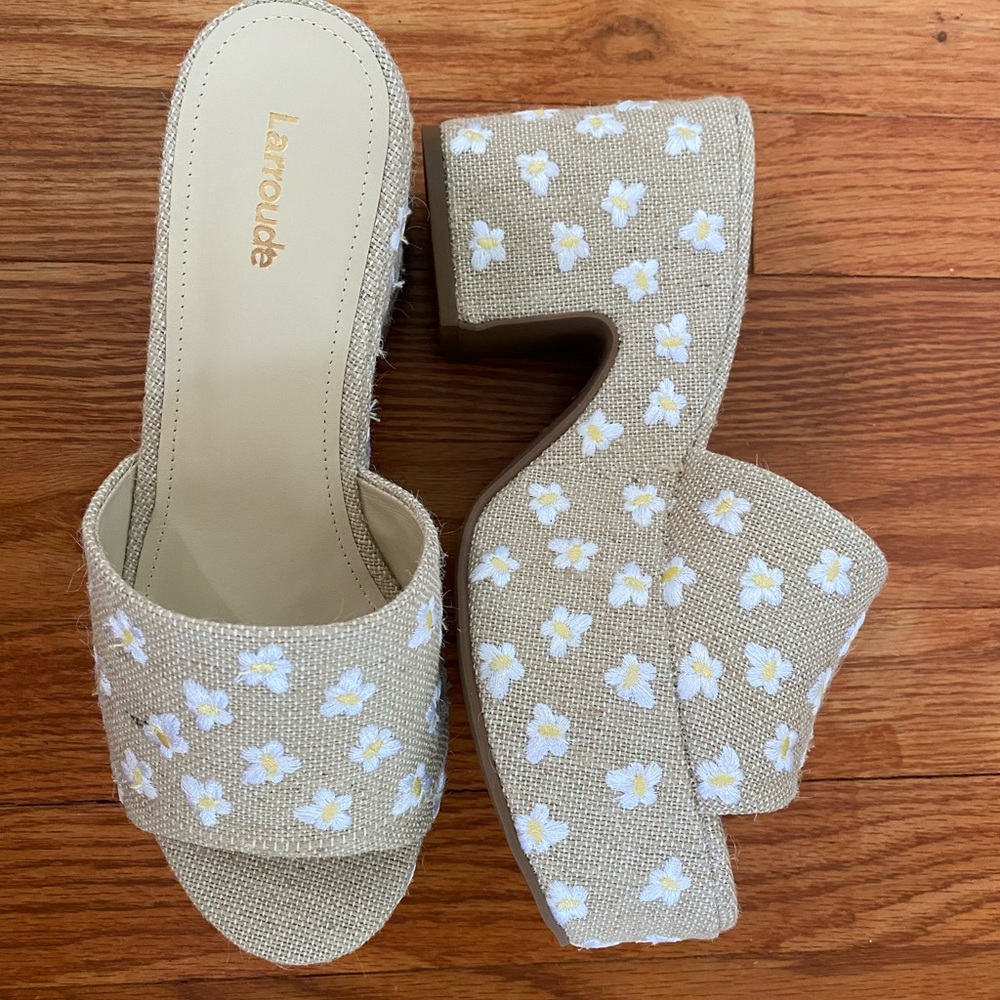 Larroude miso undone sandal heels